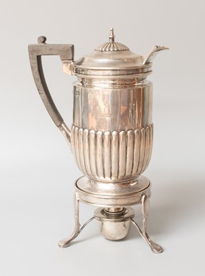 Lot 19 - An Edward VII Silver Coffee-Biggin, Stand and...