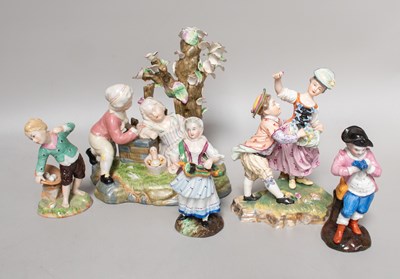 Lot 118 - A Höchst Style Porcelain Figure Group, 20th...