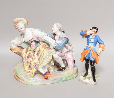 Lot 148 - A Continental Meissen Style Porcelain Figure...