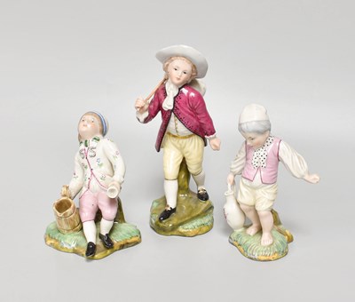 Lot 58 - Three Höchst Style Porcelain Figures, 20th...