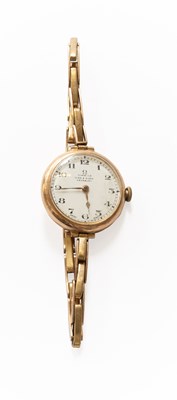 Lot 276 - A Lady's 9 Carat Gold Wristwatch, signed Omega,...