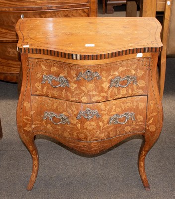 Lot 1302 - A 19th Century French Marquetry Inlaid Two...