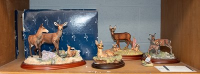 Lot 74 - Five Border Fine Art models of Deer (one...