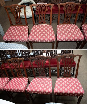 Lot 1292 - A Set of Six George III Mahogany Dining Chairs,...