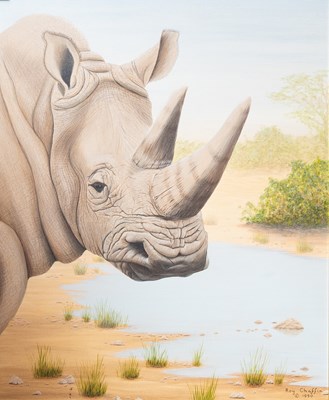 Lot 1159 - Roy Chaffin (Contemporary) "White Rhino - A...