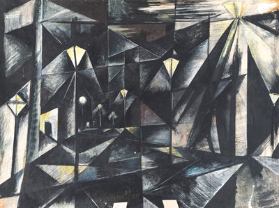 Lot 1016 - Baron Avro Manhattan (1914-1990) Abstract Oil...