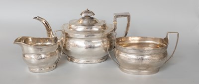 Lot 52 - A Three-Piece George III Silver Tea-Service,...