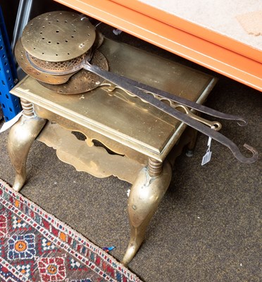 Lot 1193 - A Brass Footman, A Chestnut Roaster and Two...