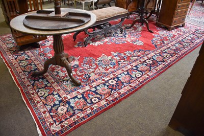 Lot 1253 - Saroukh Carpet, the raspberry field centred by...