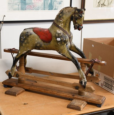 Lot 1381 - A Late 19th Century Carved Wood Dapple Grey...