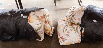 Lot 188 - Two large matching retro machine quilted bed...