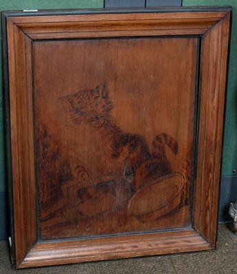 Lot 192 - G. C. Barrett (19th Century): a pokerwork...