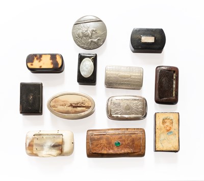 Lot 237 - A Collection of Georgian and Later Snuff Boxes,...