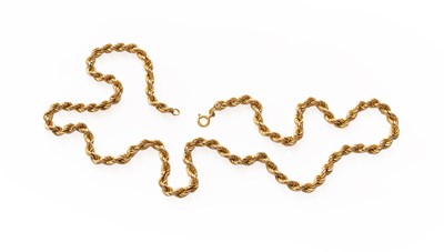 Lot 234 - A 9 Carat Gold Rope Twist Necklace, length 69.8cm