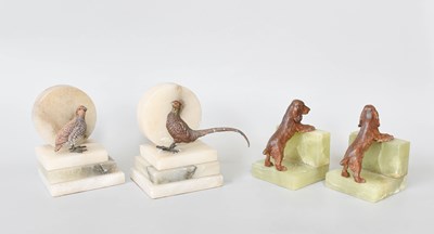 Lot 273 - A Pair of Art Deco Cold Painted Bronze and...