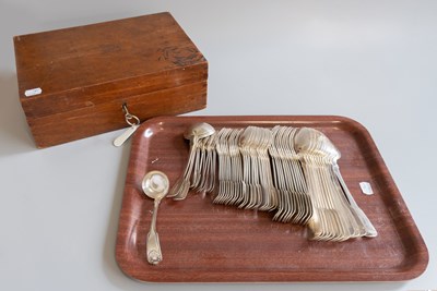 Lot 143 - A George III and Later Silver Table-Service,...
