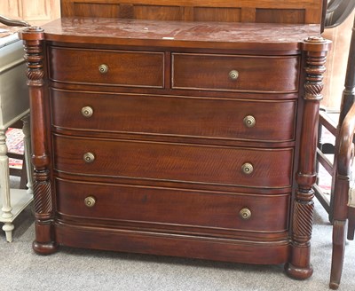 Lot 1442 - Reproduction William IV Style Mahogany Chest,...