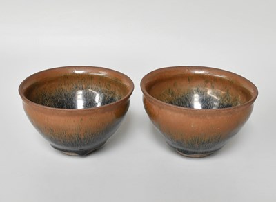 Lot 68 - A Pair of Chinese Jian Ware "Hares Fur" Bowls,...