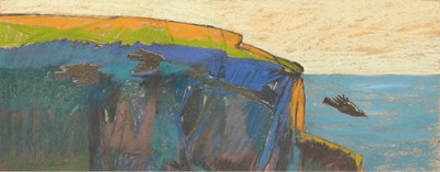 Lot 1043 - Dafila Scott (b.1952) "Choughs at Evening,...