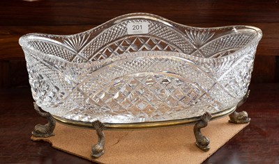 Lot 201 - A Cut Glass Centre Piece, early 20th century,...
