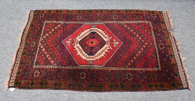 Lot 1250 - Baluch Rug, the compartmentalised field of...