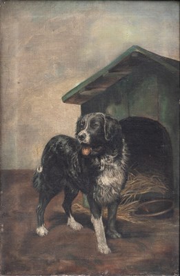 Lot 1023 - J*T* (19th Century) Collie dog in front of a...