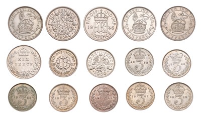Lot 229 - Assorted High Grade Sixpences and Threepences;...