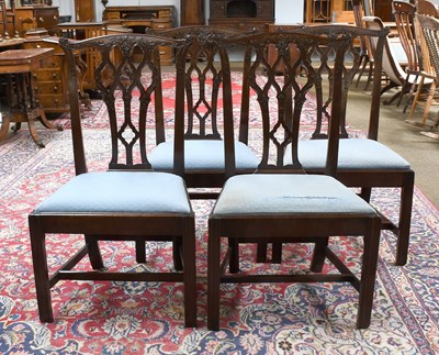 Lot 1301a - A Set of Four George III Mahogany Dining Chairs
