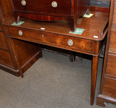 Lot 1319 - George III Mahogany Side Table, on tapering...