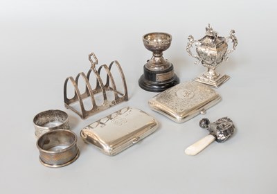 Lot 129 - A Collection of Assorted Silver, including a...