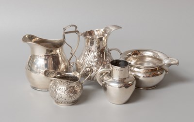 Lot 39 - Five Assorted George III and Later Silver...