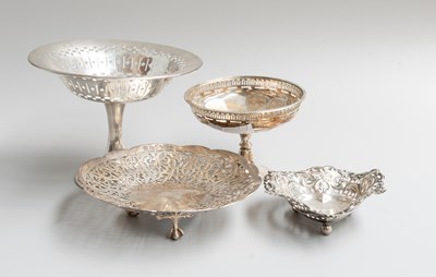 Lot 174 - Four Assorted Silver Dishes, variously formed...