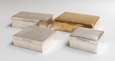 Lot 173 - Three Assorted Silver Cigarette-Boxes, two...