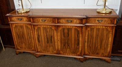 Lot 1203 - A Reproduction Crossbanded Breakfront...