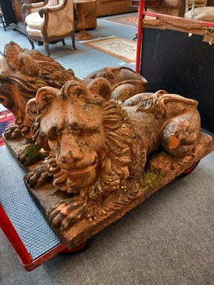 Lot 1371A - A Pair of Victorian Weathered Terracotta...
