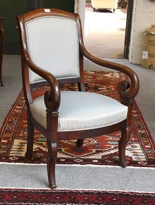 Lot 1441 - A William IV Mahogany Library Chair, with...