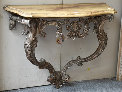 Lot 1203 - A 19th Century Carved Giltwood Console Table,...