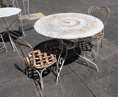 Lot 1249 - Two Early 19th Century Painted Metal Chairs...