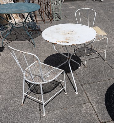 Lot 1250 - Two Early 19th Century Pained Metal Chairs and...
