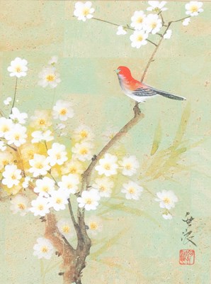 Lot 70 - Chinese School (contemporary) Exotic bird...
