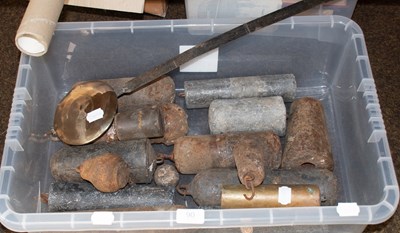 Lot 90 - A Selection of Clock Weights, together with a...