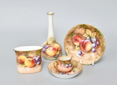Lot 56 - A Royal Worcester Porcelain Bottle Vase,...