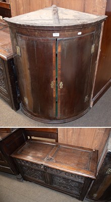 Lot 1322 - A George III Bow Fronted Hanging Corner...