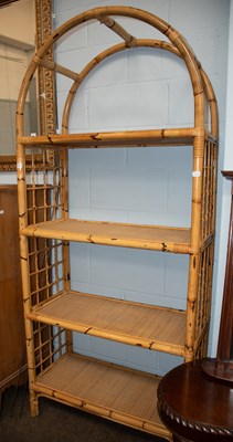 Lot 1338 - An Aesthetic Style Bamboo Four Tier Shelf with...