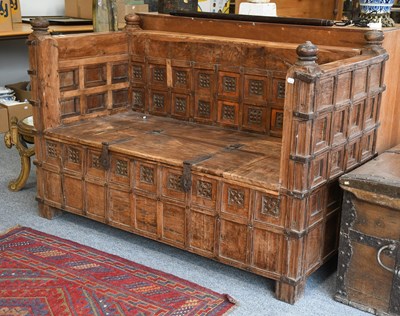 Lot 1368 - An Indian Damchiya Dowry Chest with Panelled...
