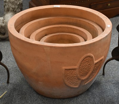 Lot 1375 - A Modern Graduated Set of Four Terracotta...