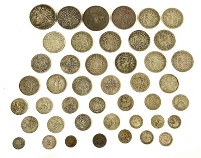 Lot 238 - Mixed British Pre-1920 Silver Coins, sterling...