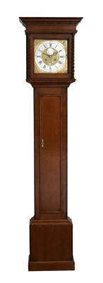 Lot 219 - An Oak Eight Day Centre Seconds Longcase Clock,...