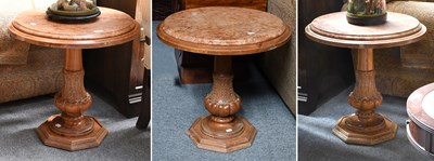 Lot 1424 - A Set of Three 20th Century Carved Pine Marble...