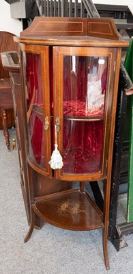 Lot 1466 - An Edwardian Inlaid Mahogany Glazed...